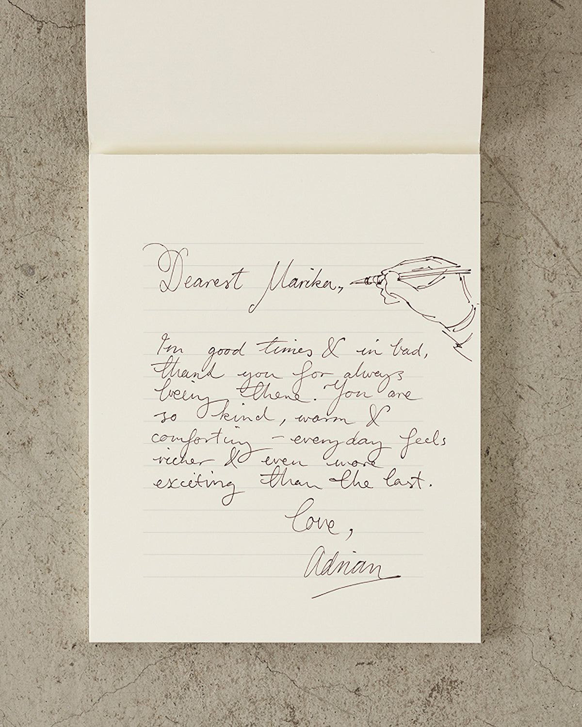 MD用紙便箋横罫/MD PAPER Letter Pad Horizontal Ruled Lines