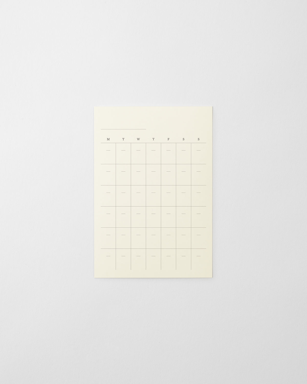 MDダイアリーシール月間ブロックフリー／MD Diary Sticker Free