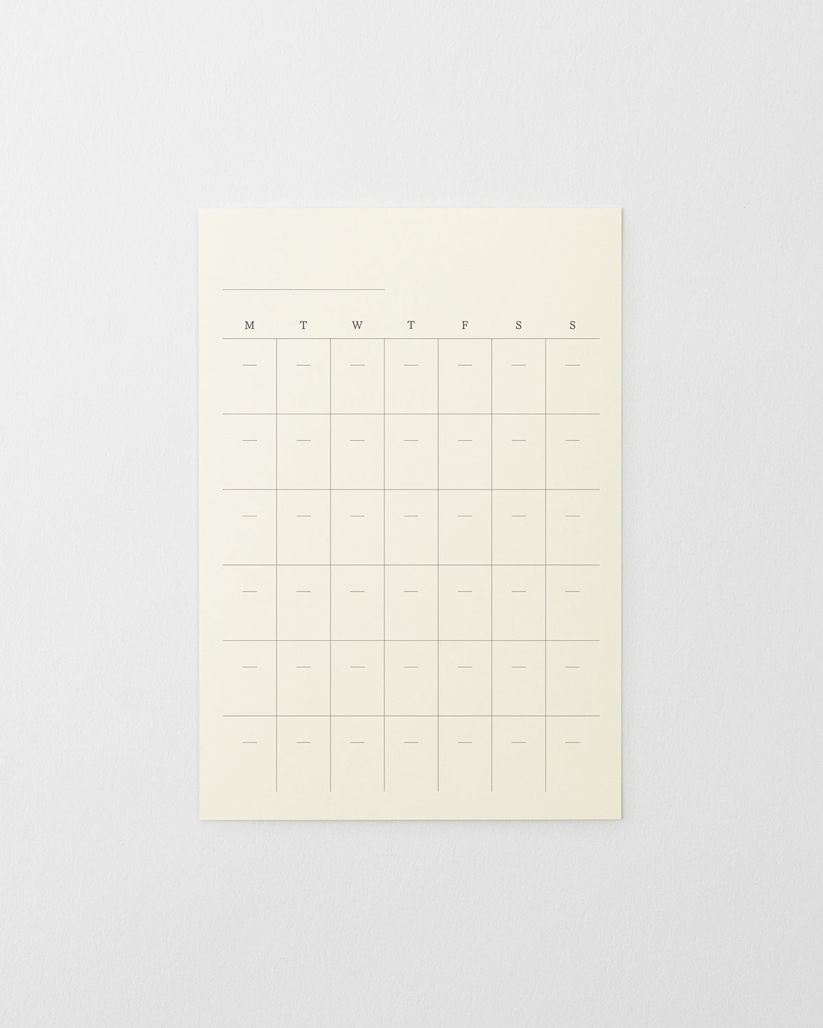 MDダイアリーシール月間ブロックフリー／MD Diary Sticker Free