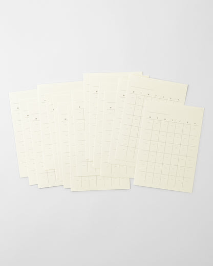 MDダイアリーシール月間ブロックフリー／MD Diary Sticker Free