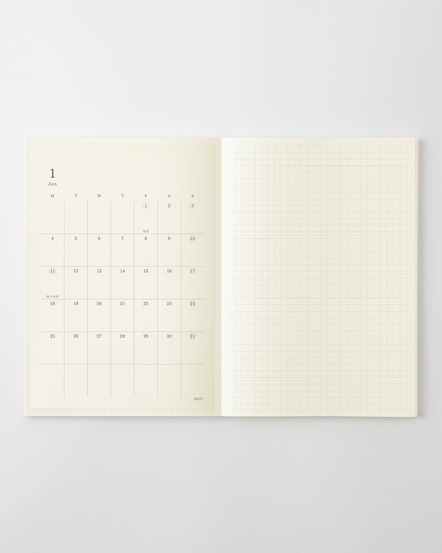 LサイズをMDノート A5に貼っています//Example: L-size pasted onto the MD Notebook A5