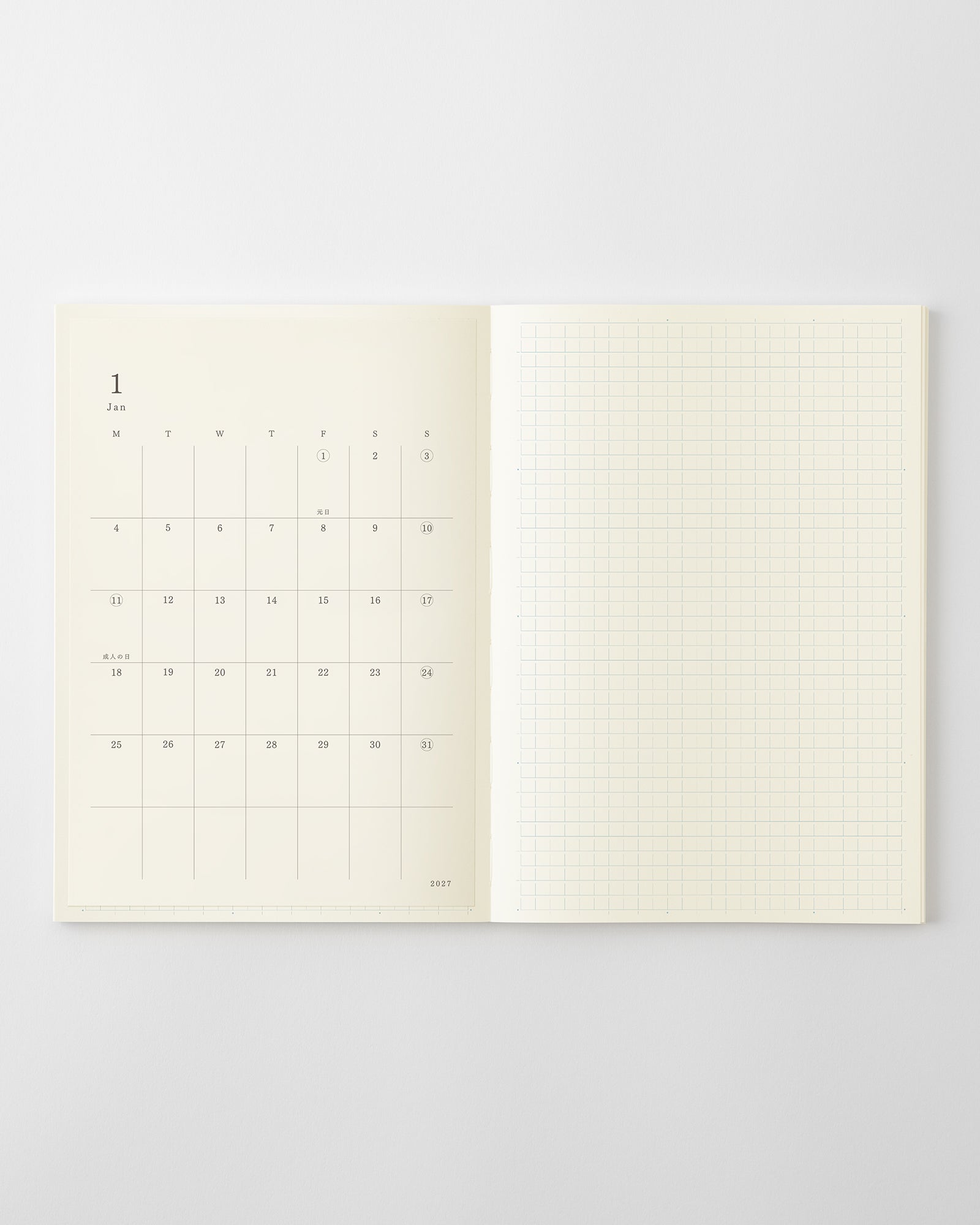LサイズをMDノート A5に貼っています//Example: L-size pasted onto the MD Notebook A5