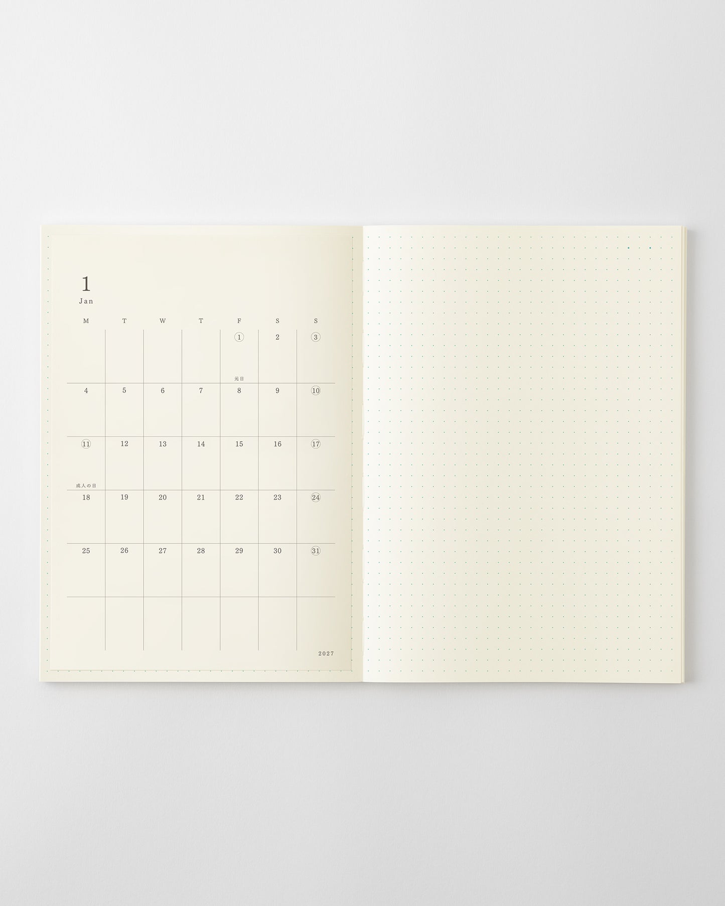 LサイズをMDノート A5に貼っています//Example: L-size pasted onto the MD Notebook A5
