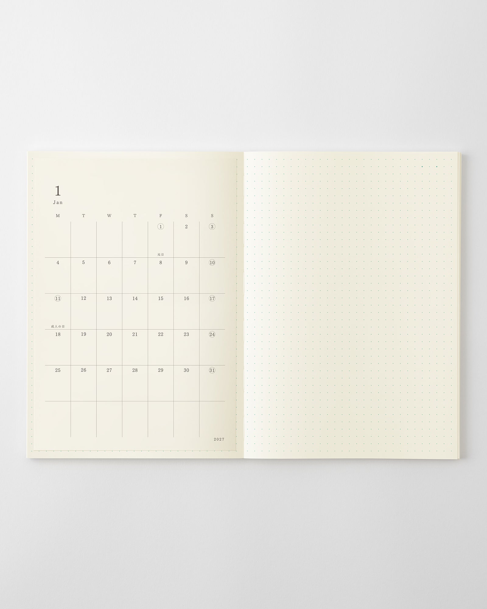 LサイズをMDノート A5に貼っています//Example: L-size pasted onto the MD Notebook A5