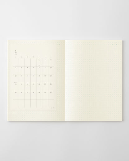 MサイズをMDノート A5に貼っています//Example: M-size pasted onto the MD Notebook A5