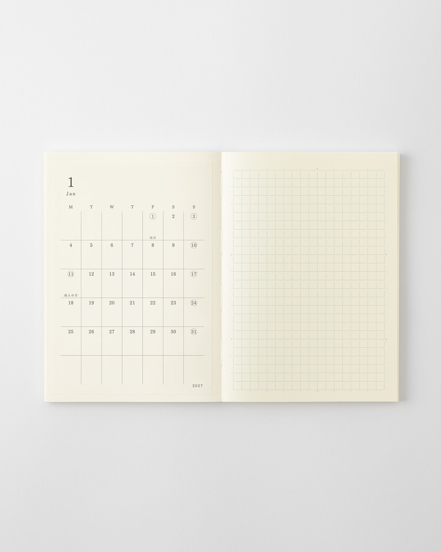 SサイズをMDノート文庫に貼っています//Example: S-size pasted onto the MD Notebook A6