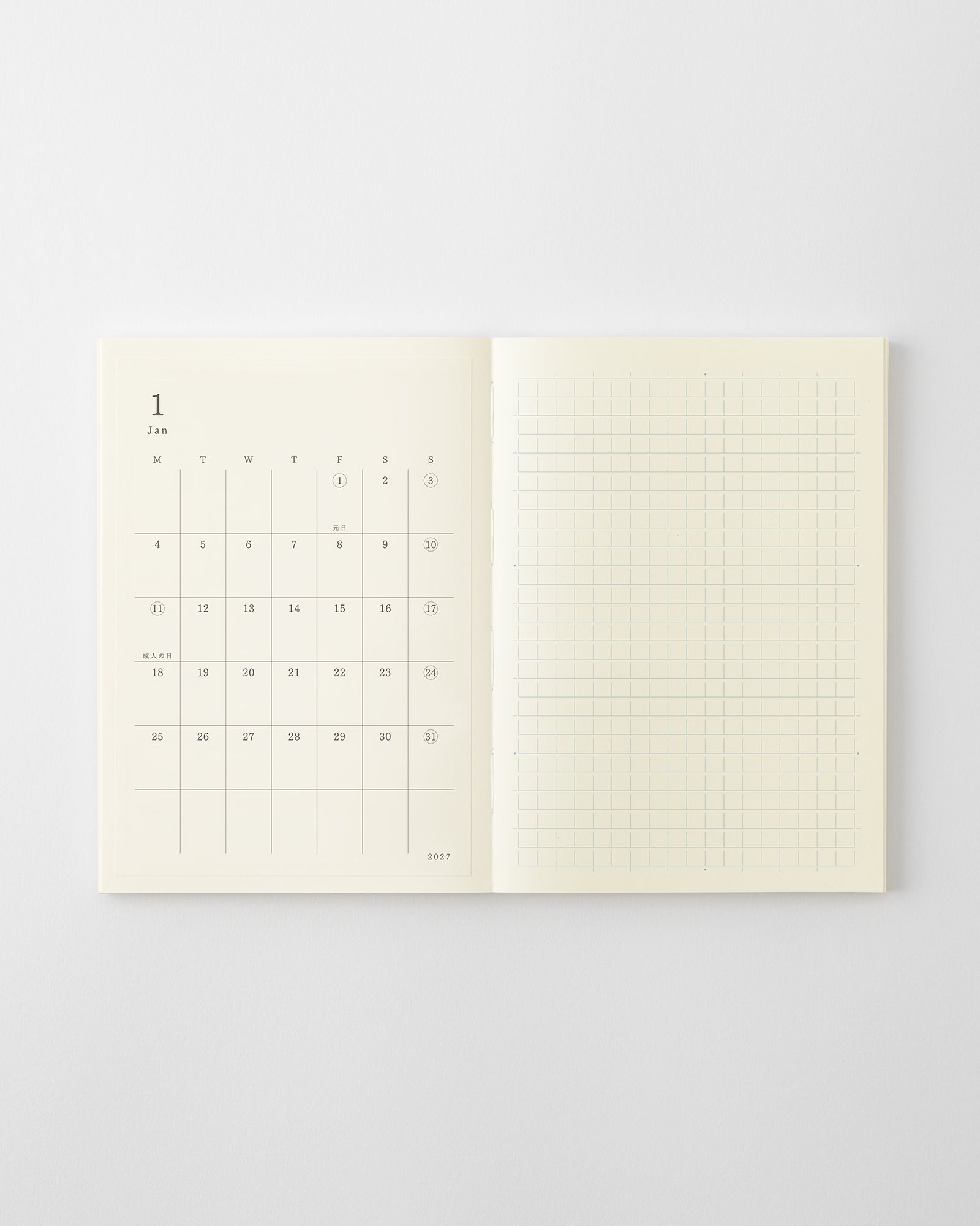 SサイズをMDノート文庫に貼っています//Example: S-size pasted onto the MD Notebook A6