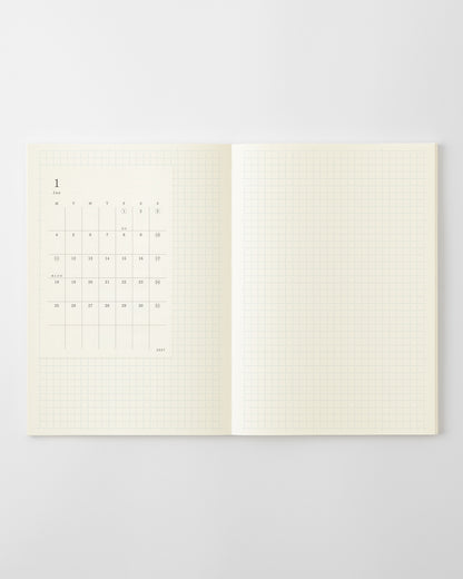 SサイズをMDノート A5に貼っています//Example: S-size pasted onto the MD Notebook A5