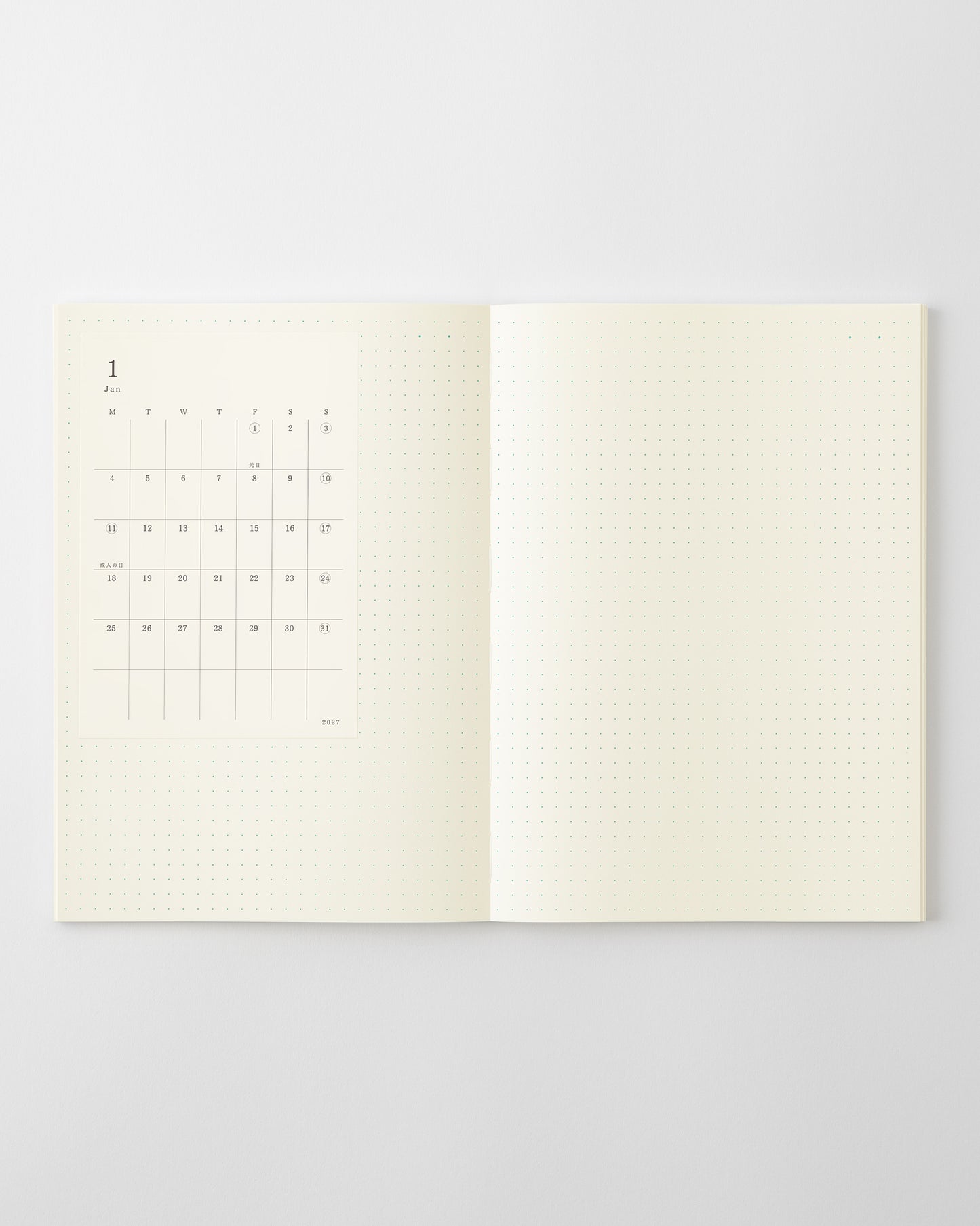 SサイズをMDノート A5に貼っています//Example: S-size pasted onto the MD Notebook A5