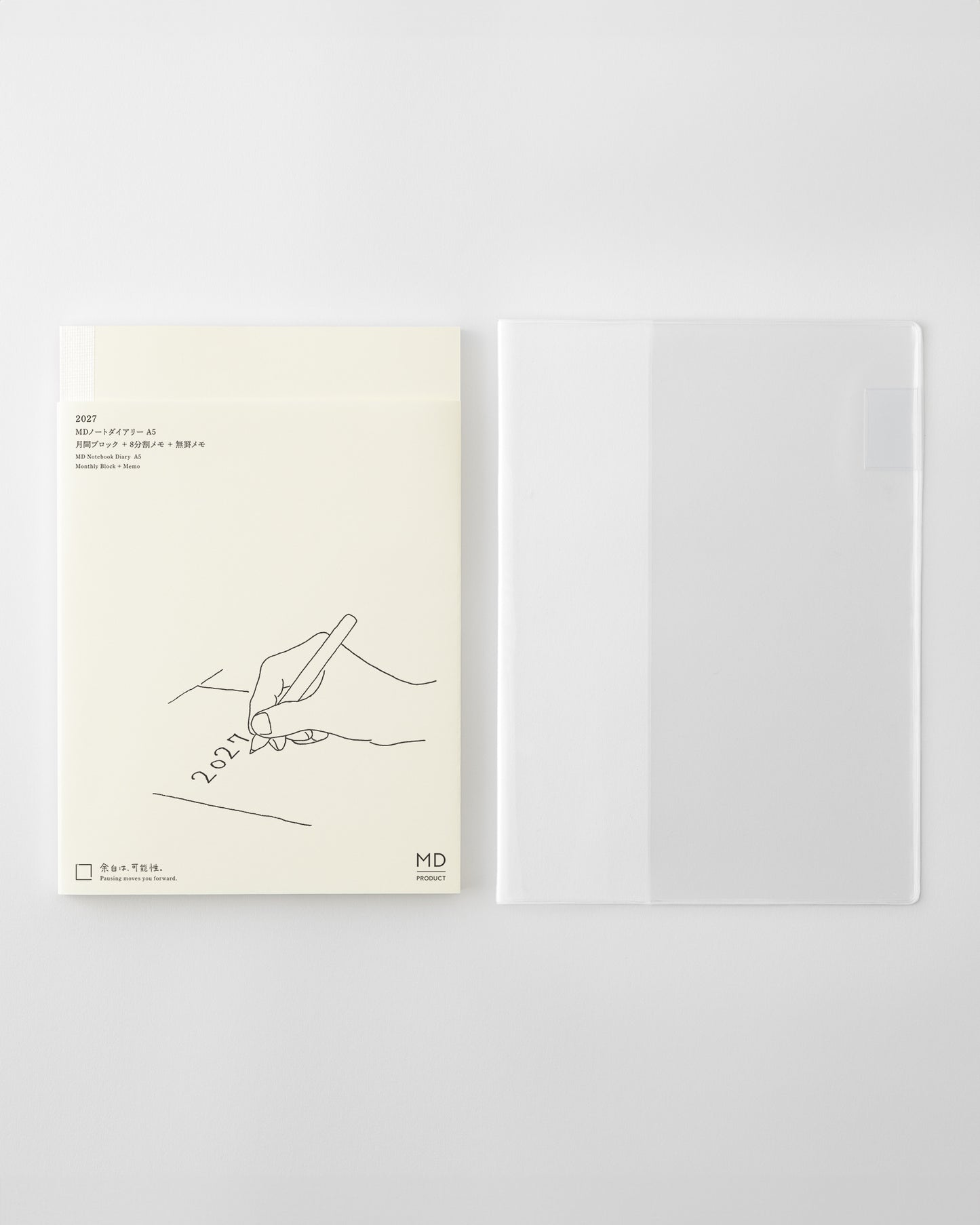 _MDノートダイアリー&専用透明カバー［A5］//MD Notebook Diary & Clear Cover [A5]