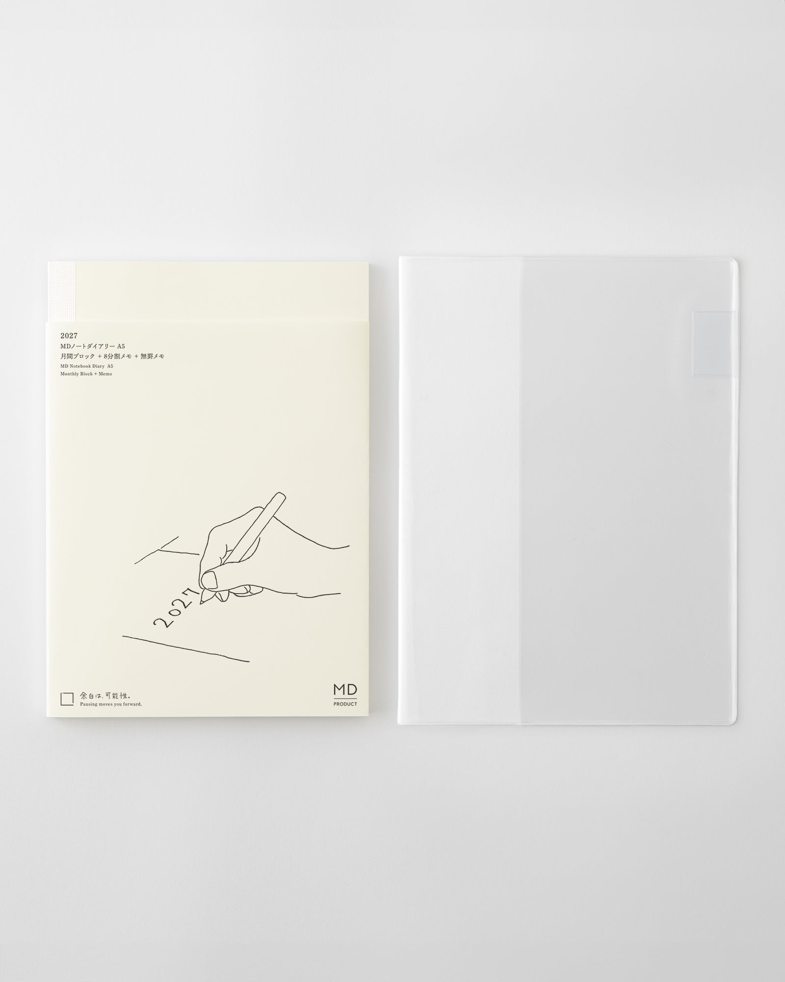 _MDノートダイアリー&専用透明カバー［A5］//MD Notebook Diary & Clear Cover [A5]