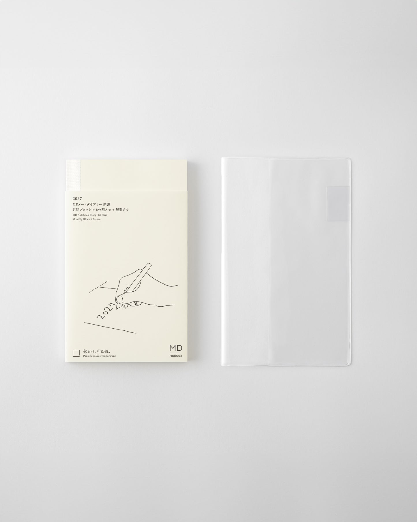 _MDノートダイアリー&専用透明カバー［新書］//MD Notebook Diary & Clear Cover [B6 Slim]