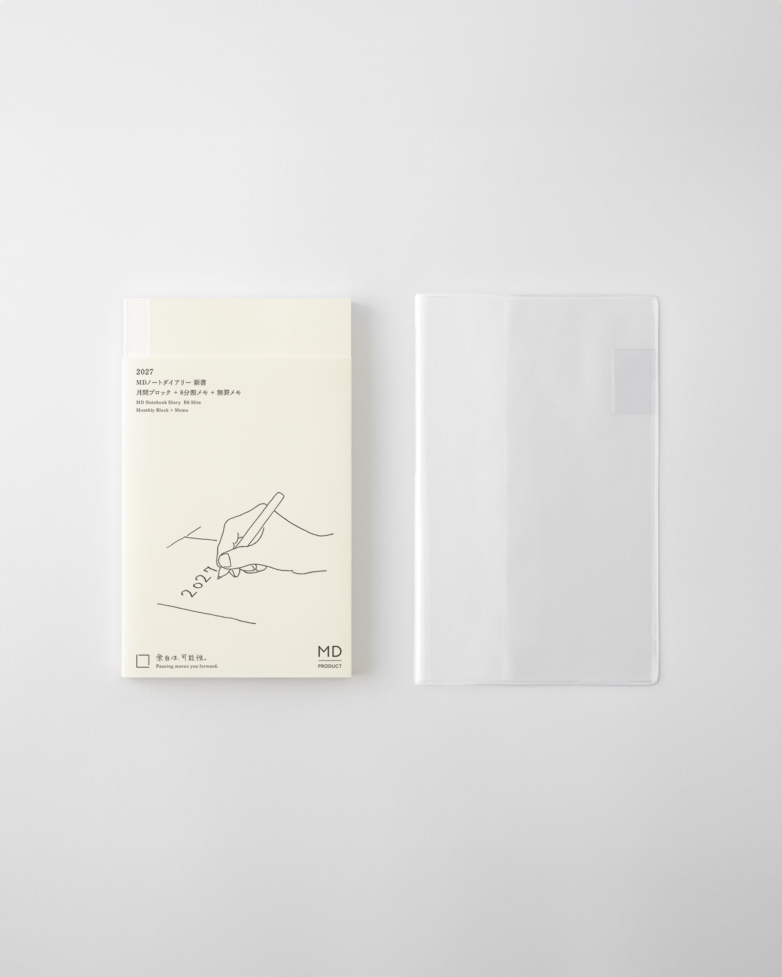 _MDノートダイアリー&専用透明カバー［新書］//MD Notebook Diary & Clear Cover [B6 Slim]
