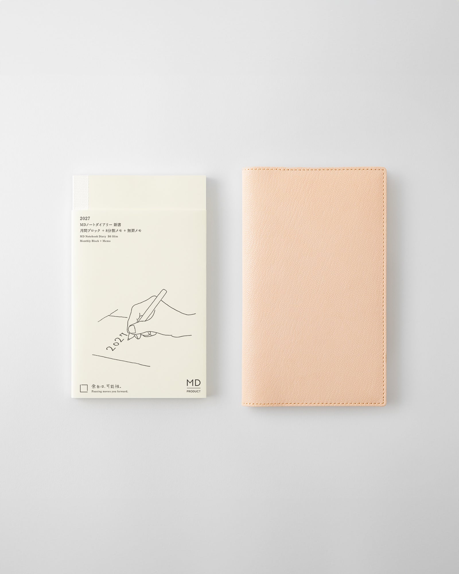 _MDノートダイアリー&専用本革ゴートヌメカバー［新書］//MD Notebook Diary & Goat Leather Cover [B6 Slim]