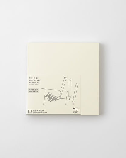 MDノート厚口A5スクエア無罫／MD Notebook Thick A5 Square Blank