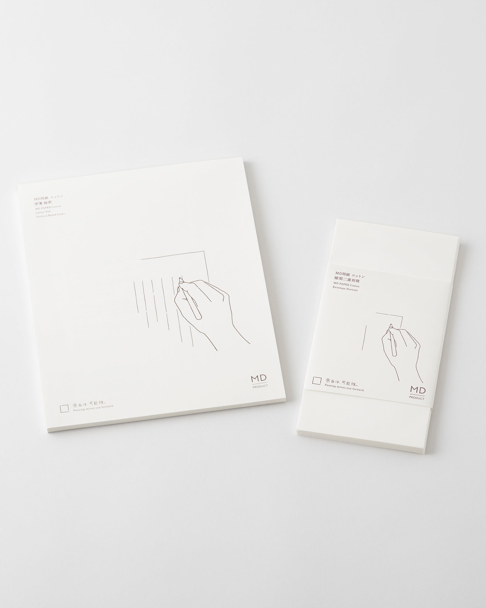 _MD用紙コットン便箋・封筒//MD PAPER Cotton Letter Pad・Envelope