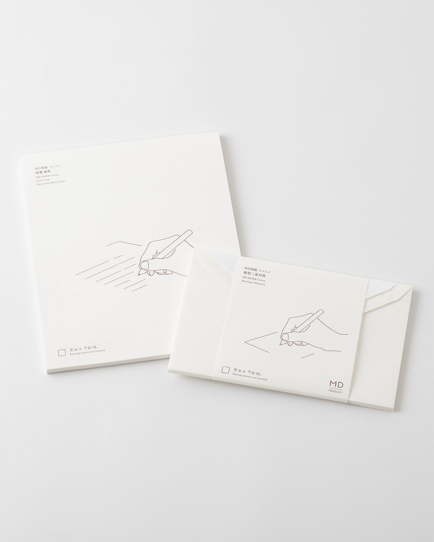 _MD用紙コットン便箋・封筒//MD PAPER Cotton Letter Pad・Envelope