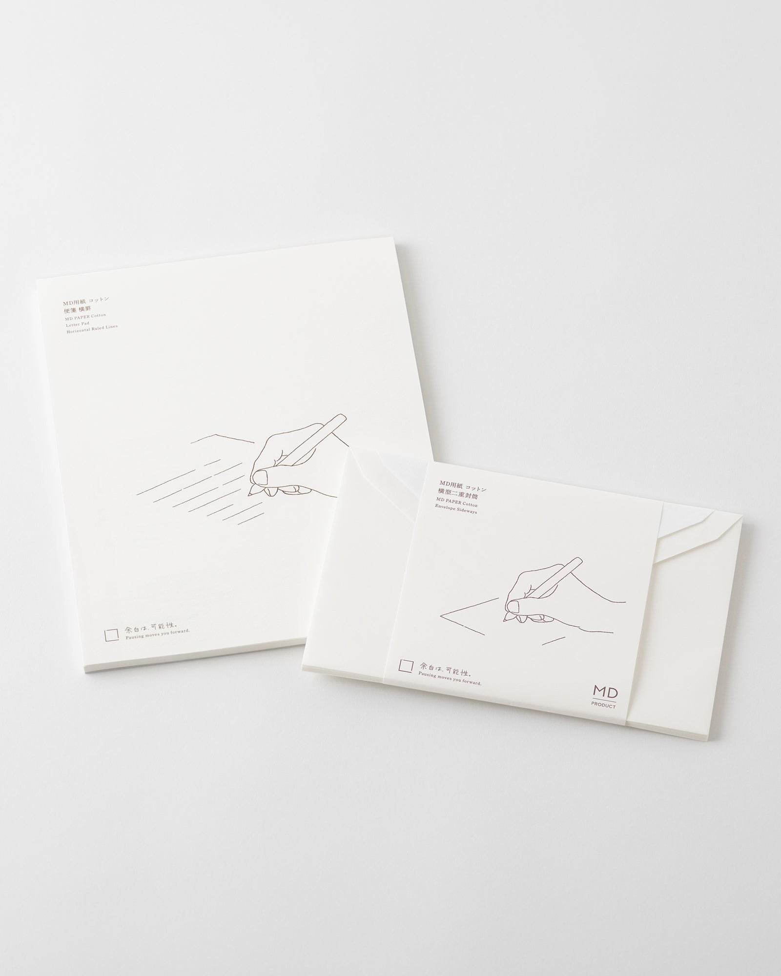 _MD用紙コットン便箋・封筒//MD PAPER Cotton Letter Pad・Envelope