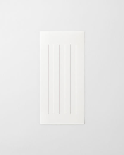 MD用紙コットン一筆箋／MD PAPER Cotton Letter Pad Vertical Ruled Lines