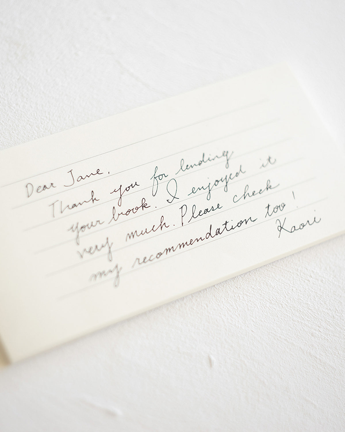 MD用紙コットン一筆箋／MD PAPER Cotton Letter Pad Vertical Ruled Lines