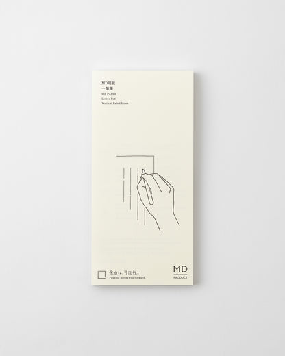 MD用紙一筆箋／MD PAPER Letter Pad Vertical Ruled Lines