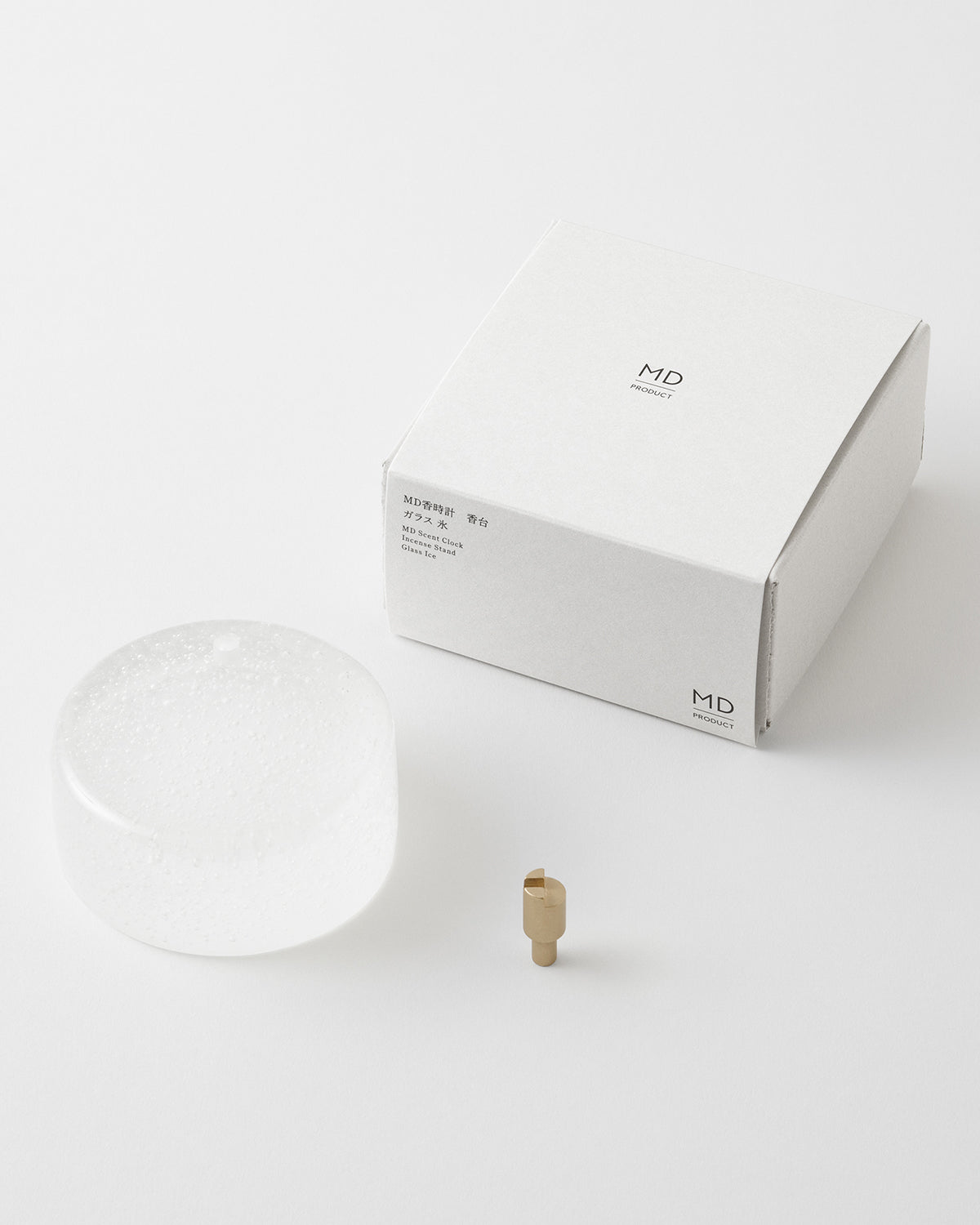 MD香時計 香台 ガラス 氷／ MD Scent Clock Incence Stand Glass Ice