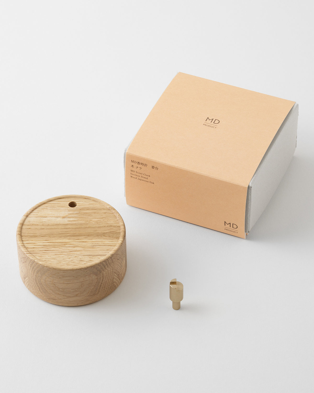 MD香時計 香台 木 ナラ／ MD Scent Clock Incence Stand Wood Japanese Oak